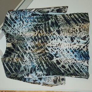 Jess & Jane Animal Print Women's Top, Size S (actually Medium)